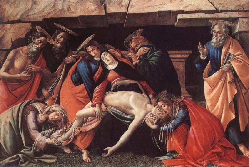 Sandro Botticelli Lamentation over the Dead Christ with Saints France oil painting art